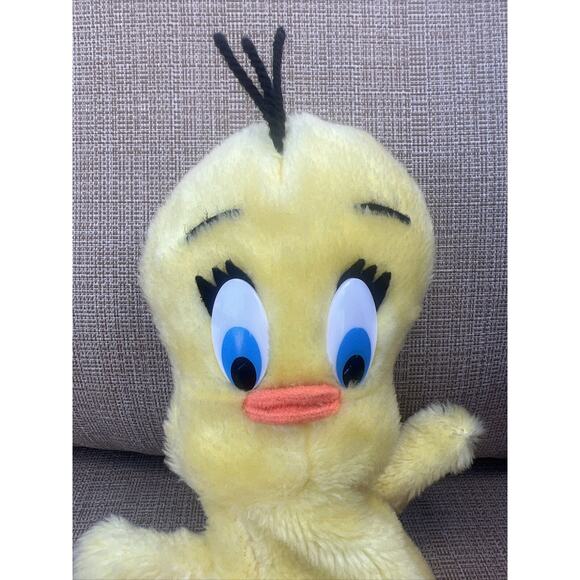 VINTAGE 1971 Mighty Star Warner Bros TWEETY BIRD Looney Tunes Plush 9” - Picture 6 of 7